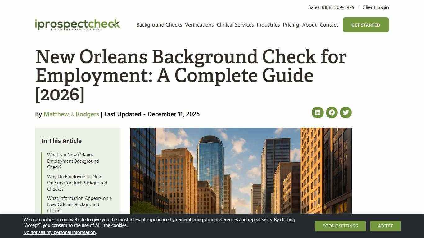 New Orleans Background Check for Employment: A Complete Guide [2026] - iprospectcheck